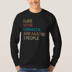 Camiseta Canasta Card Game Canasta Player Wine