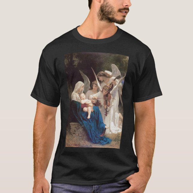 Camiseta Canção dos Anjos por Bouguereau (Frente)