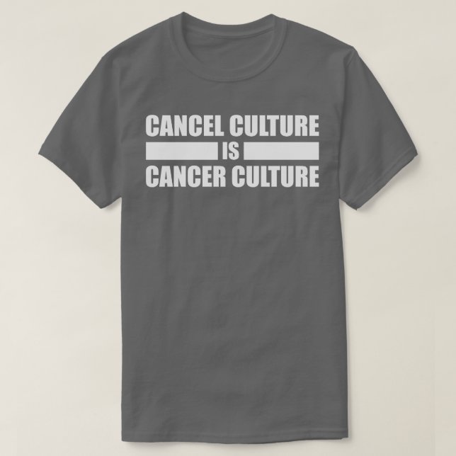 Camiseta Cancelar Cultura é Texto Branco da Cultura (Frente do Design)