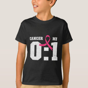 Camiseta Cancer 0 Fita Rosa de Consciência do Cancer da Mam