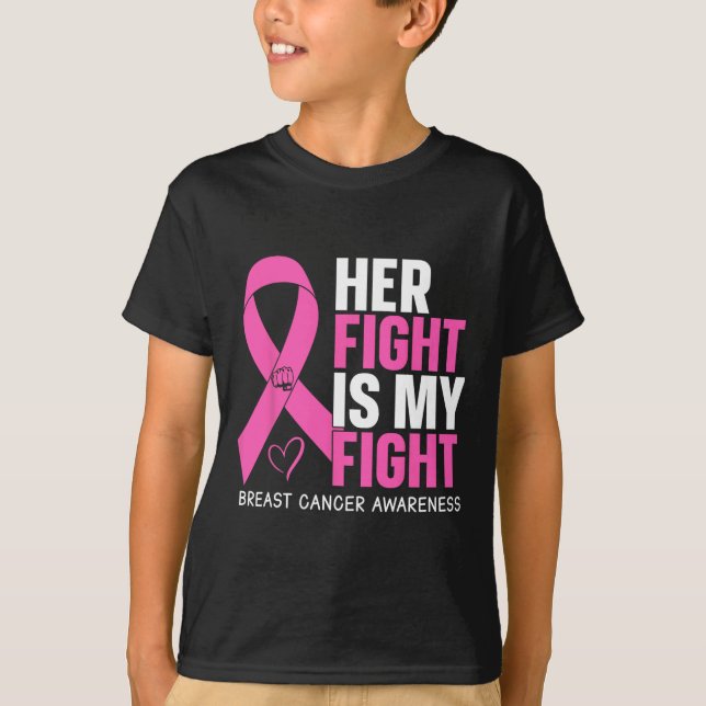 Camiseta Cancer A Luta Dela É A Minha Luta Contra O Cancer  (Frente)