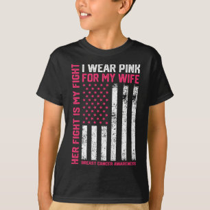 Camiseta Cancer A Luta Dela É A Minha Luta Eu Visto A Mulhe