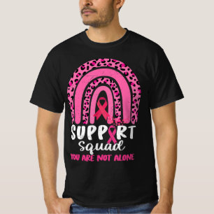 Camiseta Cancer A Quadrado de Mama de Suporte ao Arco-Íris 