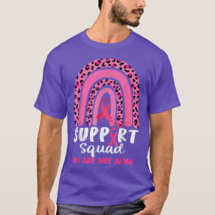 Camiseta Cancer A Quadrado de Mama de Suporte ao Arco-Íris 