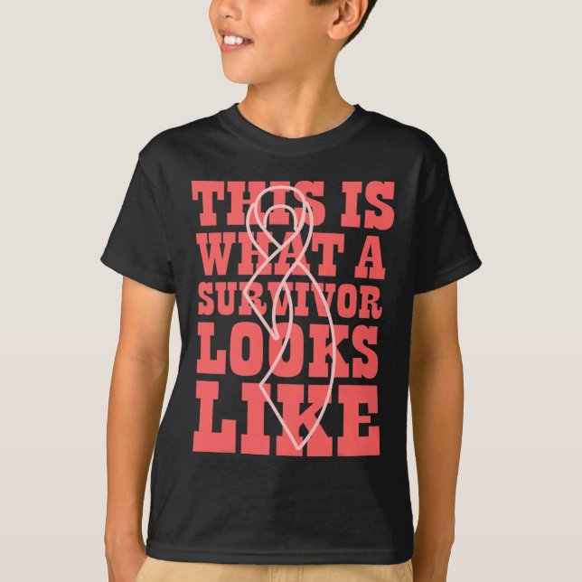 Camiseta Cancer Awareness This Is What A Survivor Looks Lik (Frente)