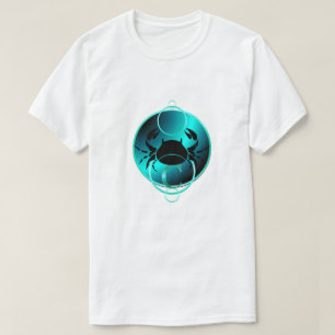 Camiseta Cancer Azul Metálico Design
