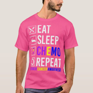 Camiseta Cancer Bladder Sensibilização Coma Quimio do Sono 