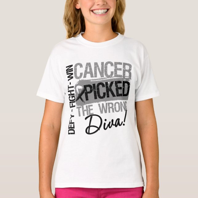 Camiseta Cancer Carcinoide Pegou A Diva Errada (Frente)