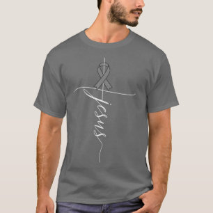 Camiseta Cancer cerebral Consciência Jesus Cinza Presente d