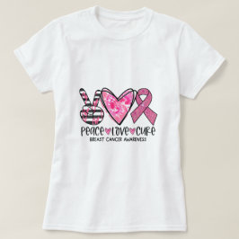 Camiseta Cancer Consciência Paz Cura de Amor