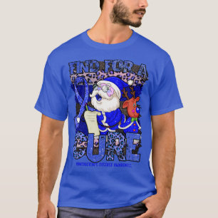 Camiseta Câncer da doença Sensibilização para o natal leopa