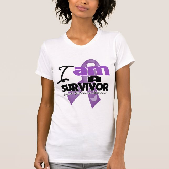 Camiseta Cancer da ESSÊNCIA - eu sou um sobrevivente (Frente)