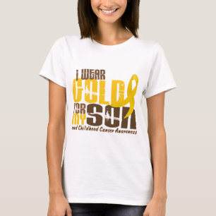 Camiseta Cancer da infância EU VISTO o OURO PARA MEU FILHO