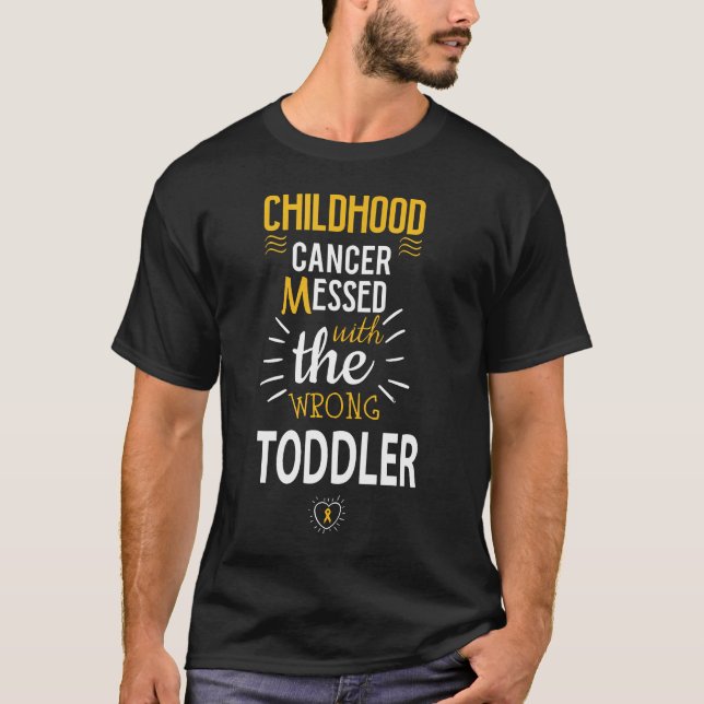 Camiseta Cancer Da Infância Mensado Com O Morto Toddler Awa (Frente)