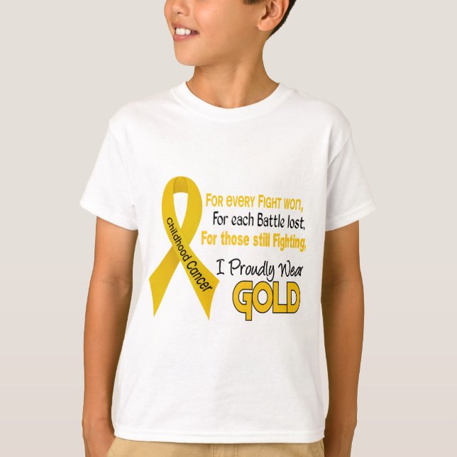 Camiseta Cancer da infância para o cada ..... eu visto (Frente)