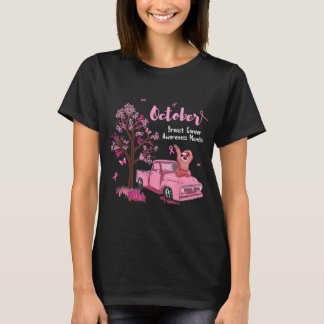 Camiseta Cancer da Mama de Carro Pumpkin Rosa