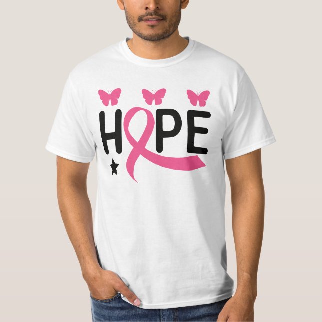 Camiseta Cancer da Mama do Guerreiro de Fita Rosa (Frente)
