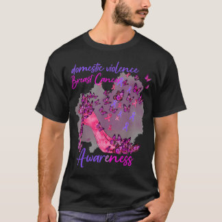 Camiseta Cancer da mama e sensibilização para a violência d