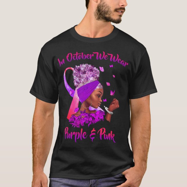 Camiseta Cancer Da Mama E Sensibilização Para A Violência D (Frente)