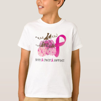 Camiseta Câncer da mama Fita Rosa Abóbora Abóbora Abóbora