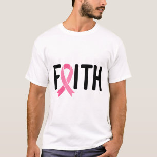 Camiseta Câncer da mama Fita Rosa Fita Cancer da mama