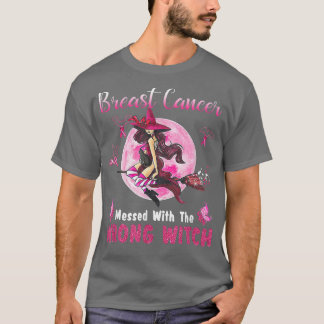 Camiseta Cancer Da Mama Mensado Com A Bruxa Errada Hallowee