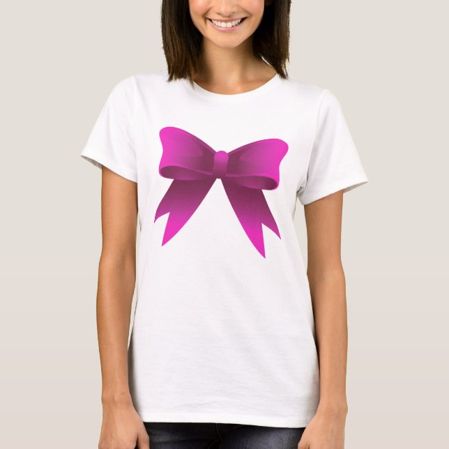 Camiseta Cancer da mama moderna Sensibilização Bonito Arco  (Frente)