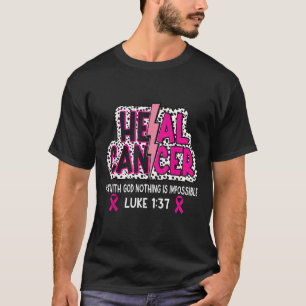 Camiseta Cancer da saúde acredita que Deus Cancer da mama c