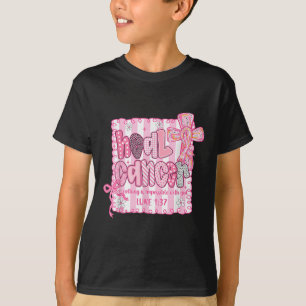 Camiseta Cancer da saúde acredita que Deus Cancer da mama c