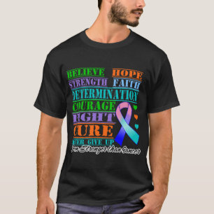 Camiseta Cancer Da Tiroide Acredita Na Determinação Da Forç