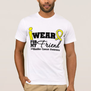 Camiseta Cancer de bexiga eu visto a fita amarela para meu
