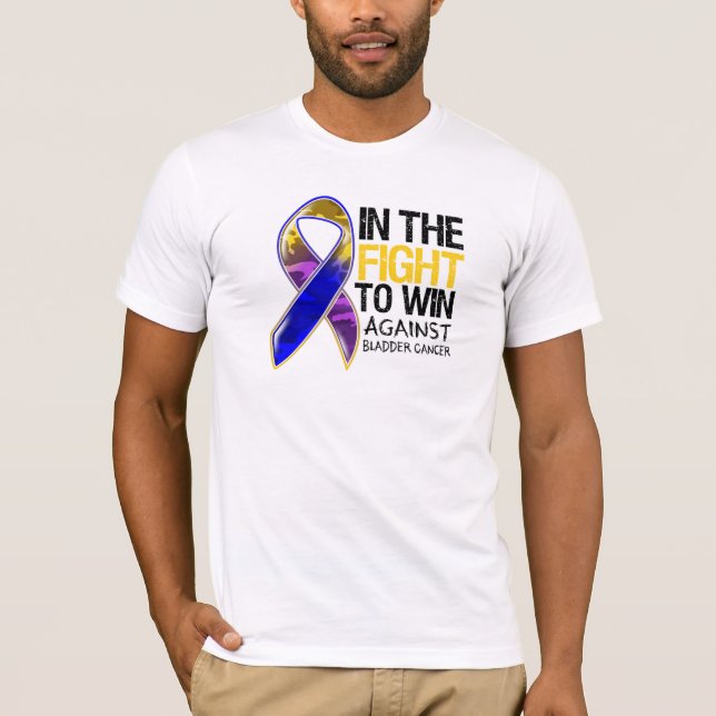 Camiseta Cancer de bexiga - luta a ganhar (Frente)