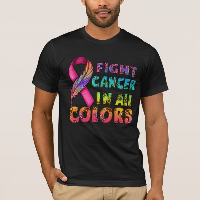 Camiseta cancer de combate em todas as cores (Frente)