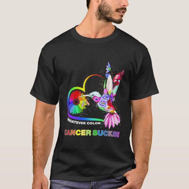 Camiseta Cancer de Cores de Wever do Hummingbird Suja Cance (Frente)