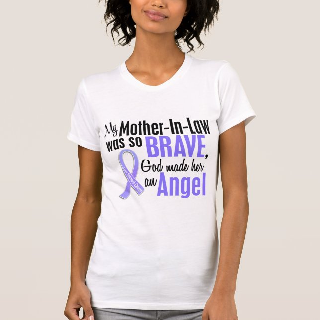 Camiseta Cancer de estômago da sogra do anjo 1 (Frente)