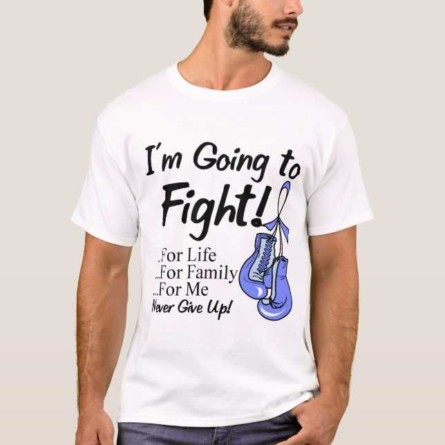 Camiseta Cancer de estômago eu estou indo lutar (Frente)