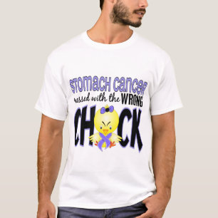Camiseta Cancer de estômago sujado com o pintinho errado