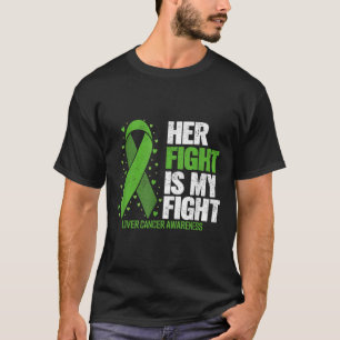 Camiseta Câncer de figado A Luta Dela É O Meu Câncer de fig