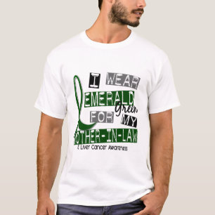Camiseta Câncer de figado eu visto a esmeralda para minha