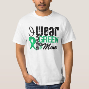 Camiseta Câncer de figado eu visto o verde esmeralda para