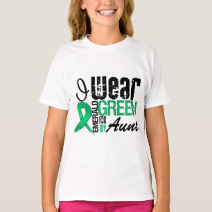 Camiseta Câncer de figado eu visto o verde esmeralda para