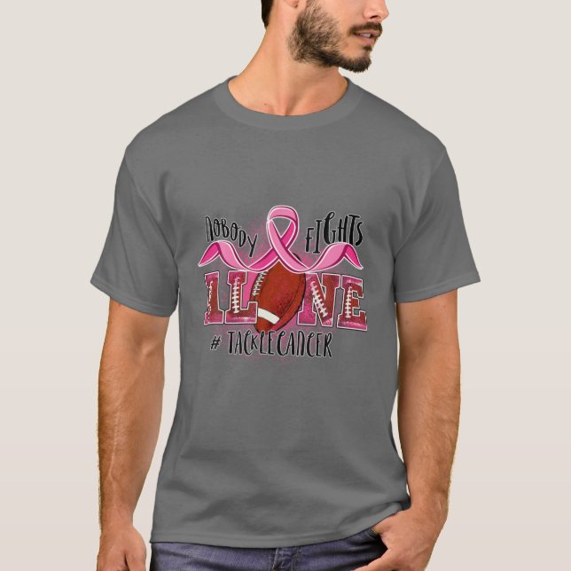 Camiseta Cancer de futebol Fita Rosa Cancer A (Frente)