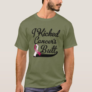 Camiseta Cancer de garganta eu retrocedi o bumbum