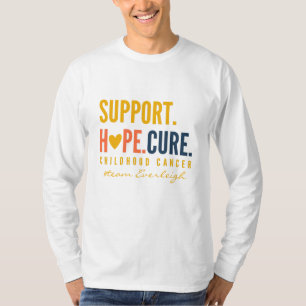 Camiseta cancer de infância, esperança personalizada de man