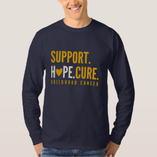 Camiseta cancer de infância, esperança T-Shirt de longa fol