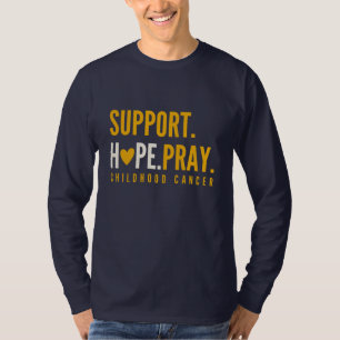 Camiseta cancer de infância, esperança T-Shirt de longa fol