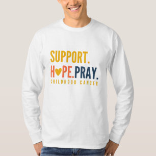 Camiseta cancer de infância, esperança T-Shirt de longa fol