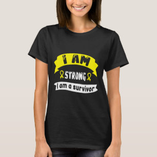Camiseta Cancer De Infância Eu Sou Forte Eu Sou Sobrevivent