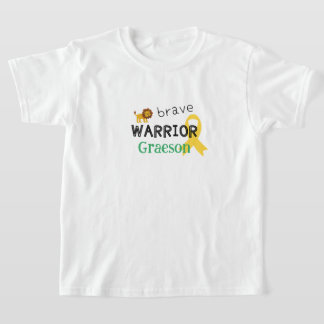 Camiseta cancer de infância.guerreiro corajoso.Crianças per