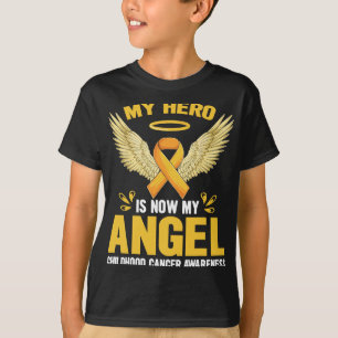 Camiseta Cancer De Infância Mês Meu Herói Agora É Meu